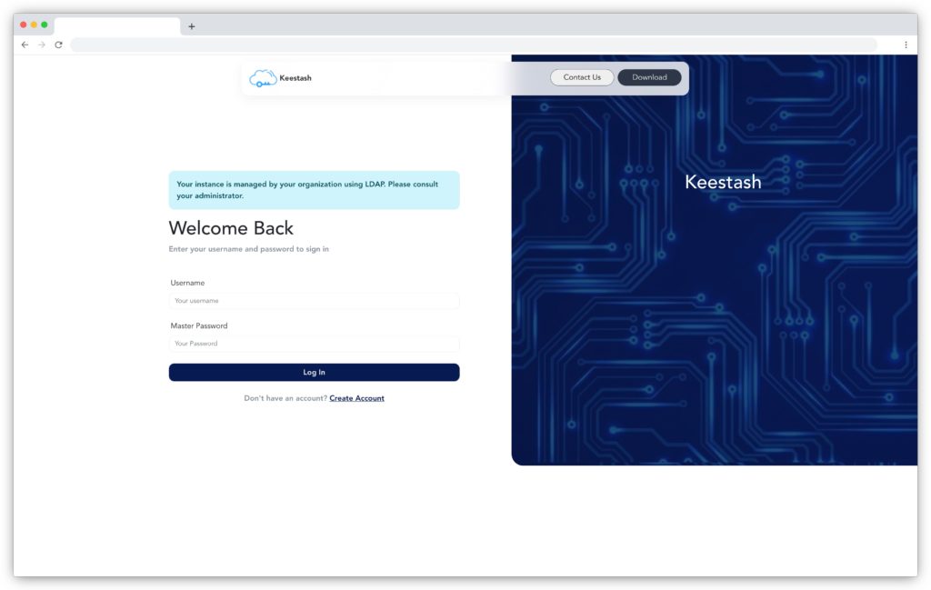 Keestash LDAP login